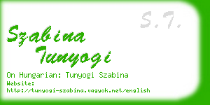 szabina tunyogi business card